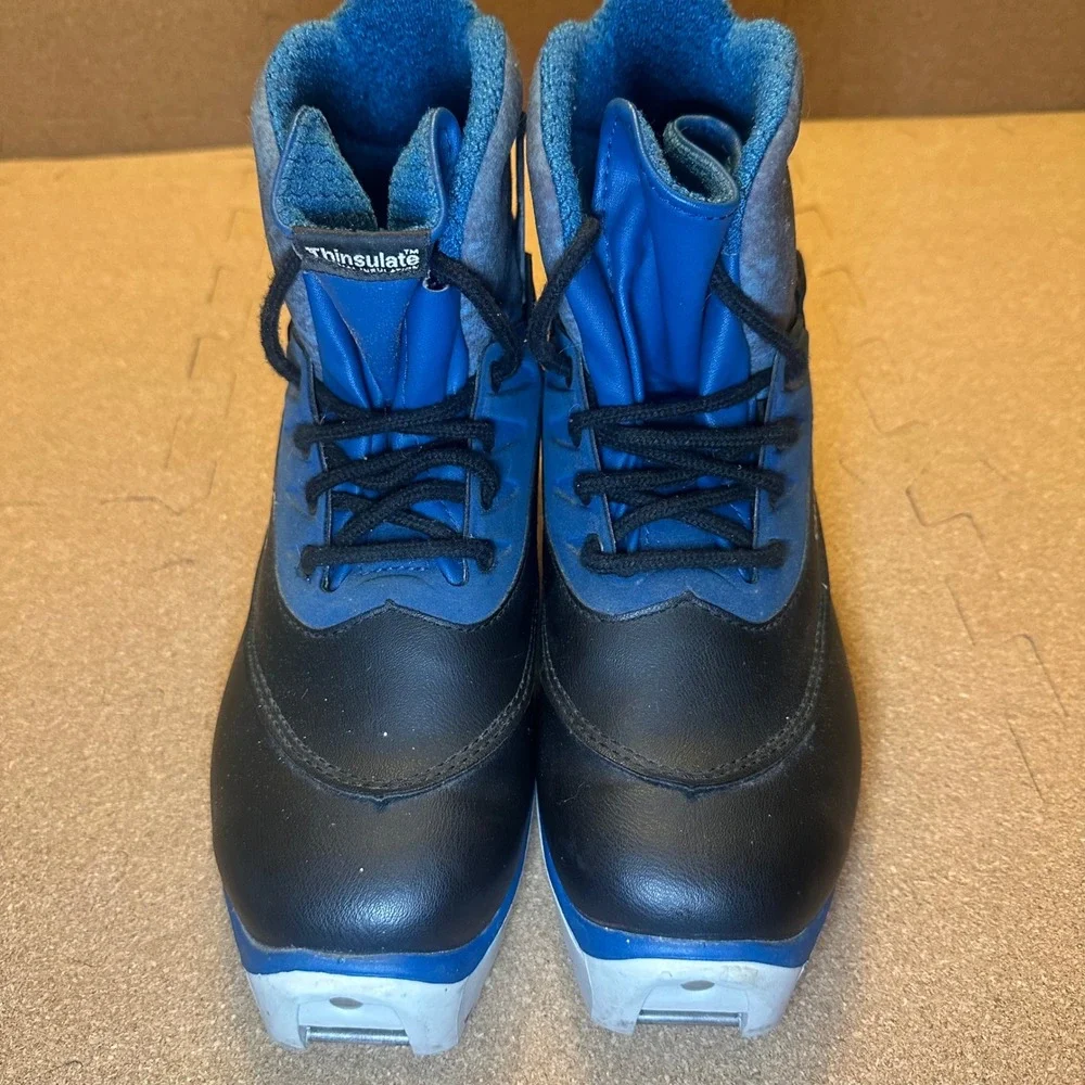 Salomon 5.1 SNS Profil Cross Country Ski Boots Black Blue Thinsulate Size 38